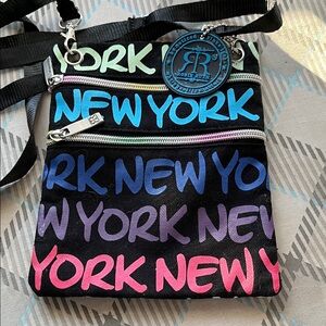 Robin Ruth Black and Blue Logo Bag